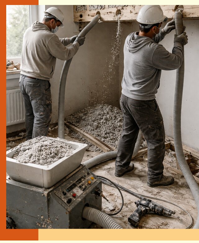 Заполнение пустот перекрытий пеной и наполнителями в Ухте