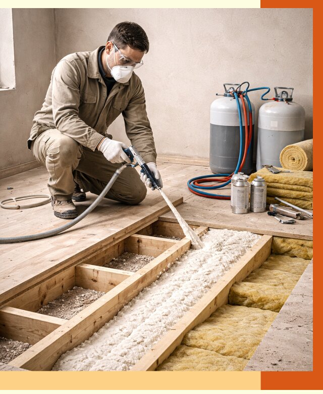 Заполнение полостей межэтажного перекрытия в Ухте от 4253 руб. | ТепломастерХта