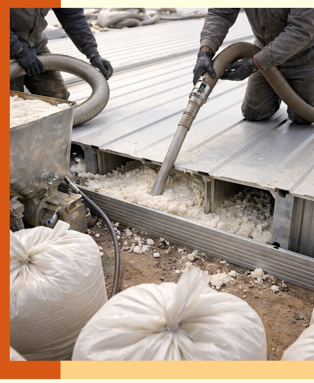 Заполнение пустот кровельных панелей пенными и мокрыми герметиками в Ухте