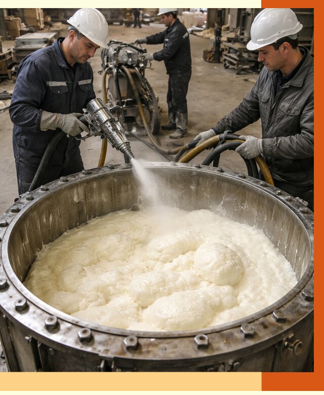 Заливка ППУ в емкости в Ухте от 7341 руб. — утепление емкости под ключ | ТепломастерХта