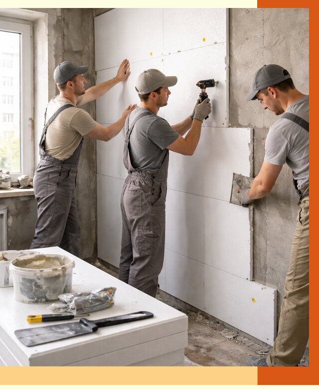 Утепление пенопластом домов и стен в Ухте от 1873 руб. — ТепломастерХта