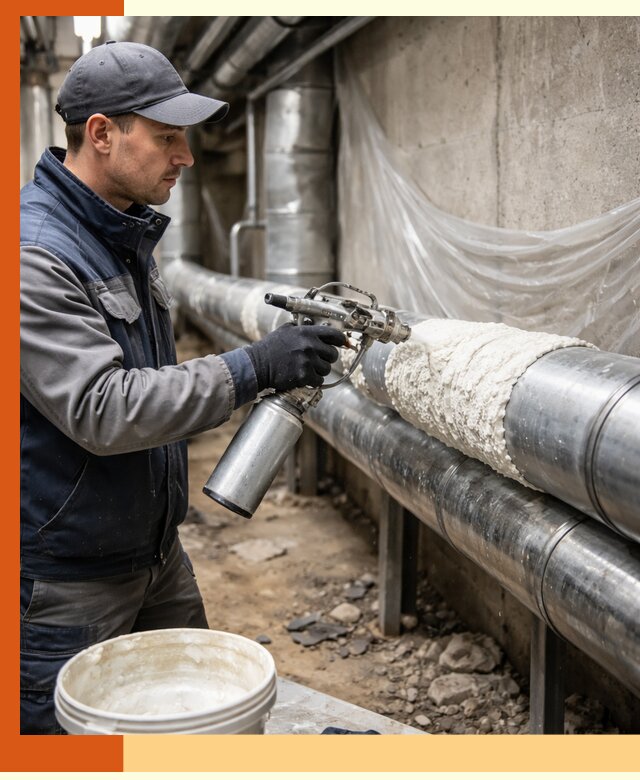 Утепление труб жидкой теплоизоляцией в Ухте