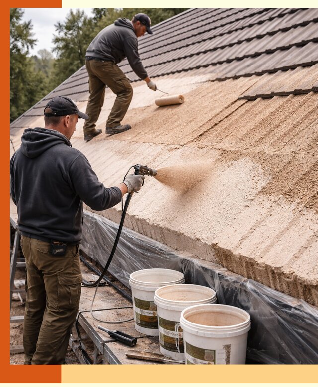 Утепление кровли жидкой пробкой в Ухте для домов и зданий