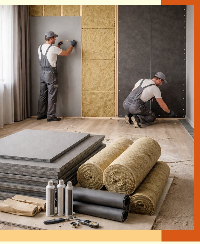 Шумоизоляция дома в Ухте от 4556 руб/м2 — комплексная звукоизоляция под ключ | ТепломастерХта