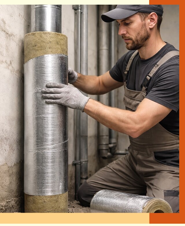 Шумоизоляция труб в Ухте от 1215 руб. — шумоподавление и звукоизоляция труб | ТепломастерХта