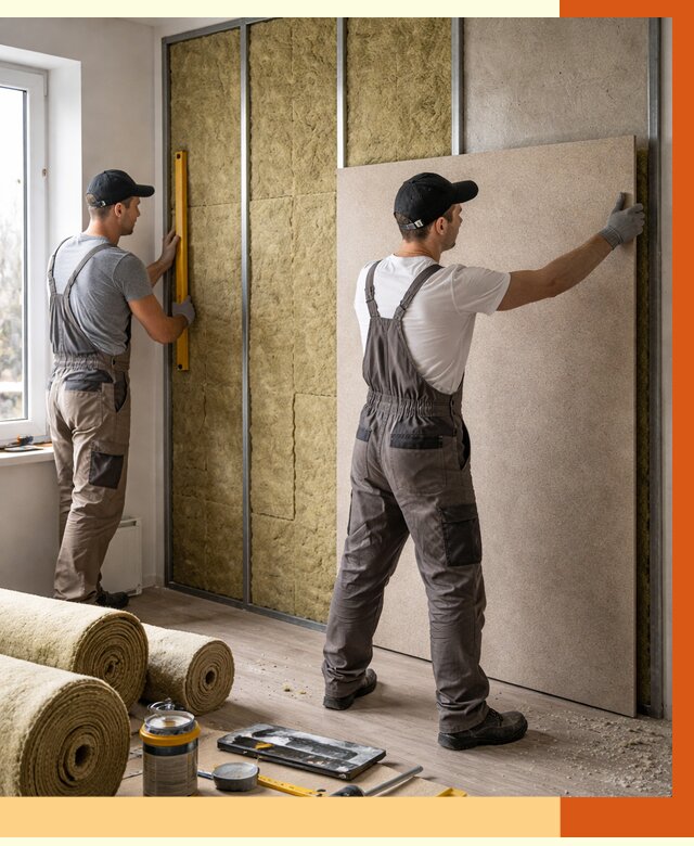 Шумоизоляция стен в Ухте от 4556 руб/м2 — звукоизоляция стен под ключ | ТепломастерХта