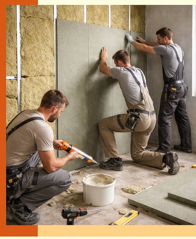 Профессиональная шумоизоляция стен в Ухте для квартир и домов