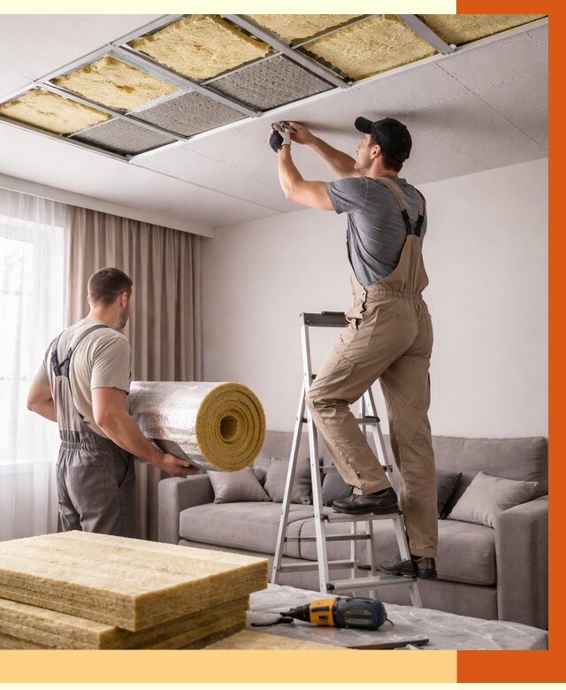 Шумоизоляция потолка в Ухте от 2278 руб. под ключ | Профессионально — ТепломастерХта