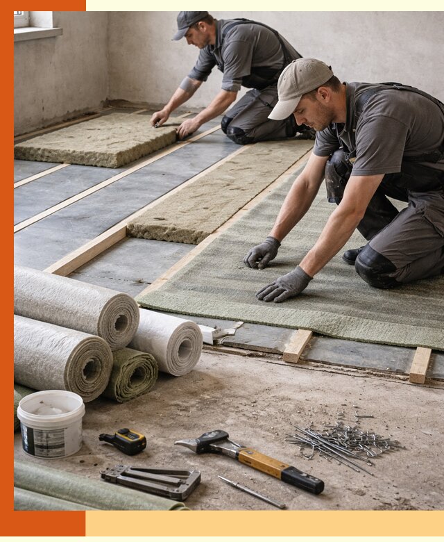 Шумоизоляция пола в Ухте — профессиональная звукоизоляция помещений