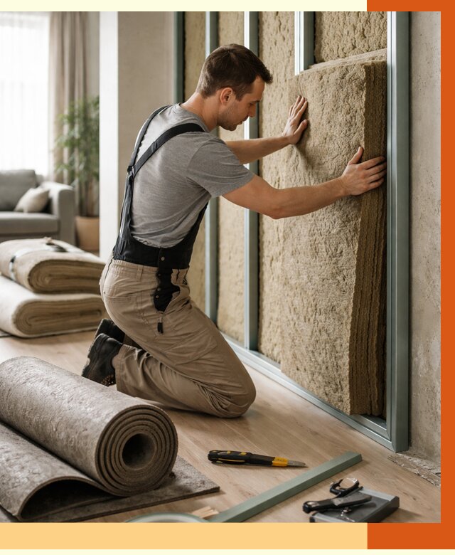 Шумоизоляция перегородок в Ухте от 1671 руб. за м2 — ТепломастерХта