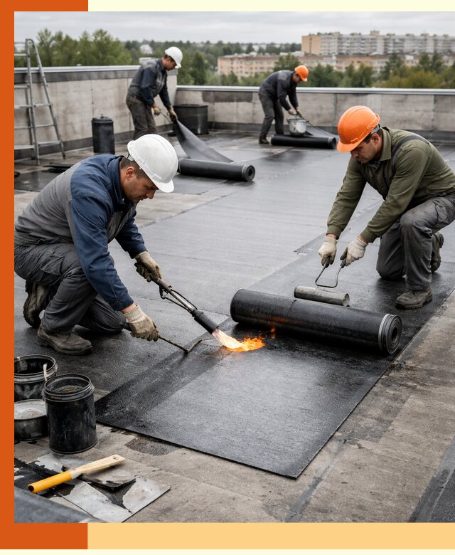 Профессиональная гидроизоляция плоской кровли в Ухте
