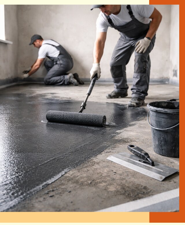 Профессиональная гидроизоляция пола в Ухте от 8606 руб. под ключ | ТепломастерХта