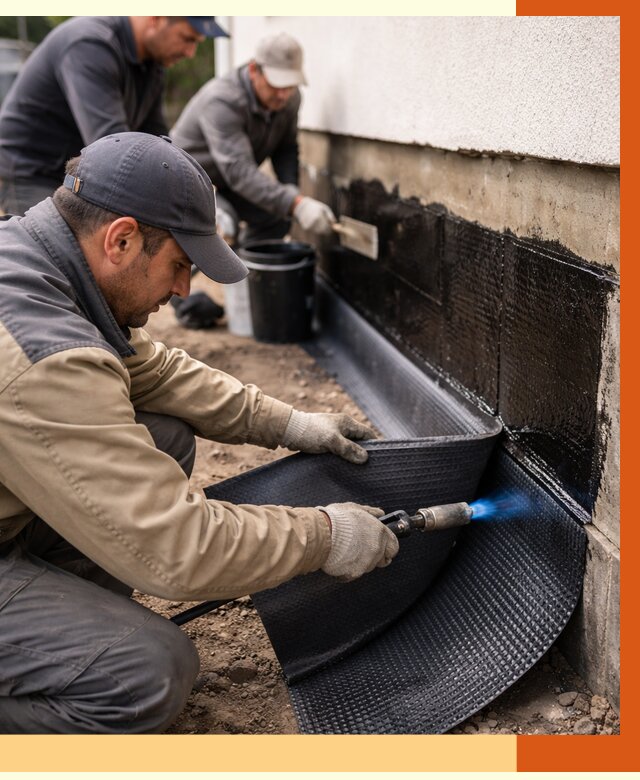 Гидроизоляция цоколя и отмостки в Ухте от 8606 руб. — ТепломастерХта