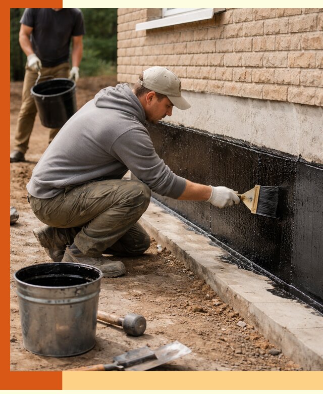 Гидроизоляция цоколя домов и зданий в Ухте эффективными методами