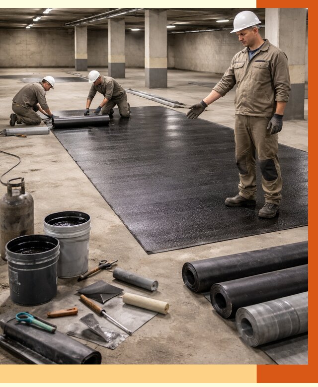 Гидроизоляция паркинга в Ухте от 1215 руб/м² — профессиональная защита | ТепломастерХта