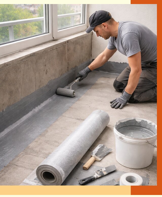 Профессиональная гидроизоляция балкона в Ухте от 4253 руб. | ТепломастерХта