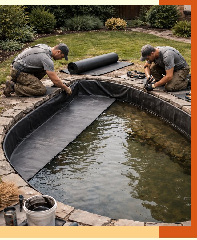 Гидроизоляция пруда в Ухте от 15188 руб. под ключ | ТепломастерХта профессионально