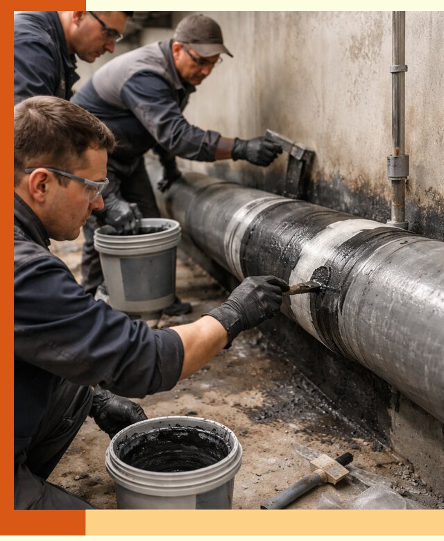 Гидроизоляция труб в Ухте — защита и герметизация коммуникаций