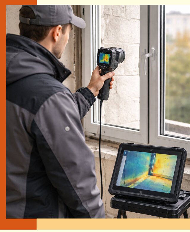 Тепловизионное обследование дома в Ухте для выявления утечек тепла