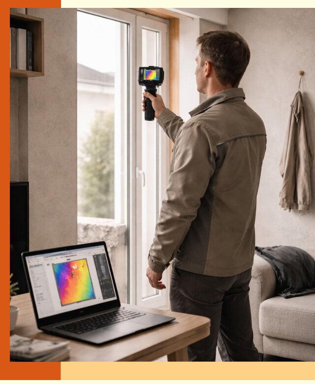 Тепловизионное обследование квартиры в Ухте для поиска утечек тепла