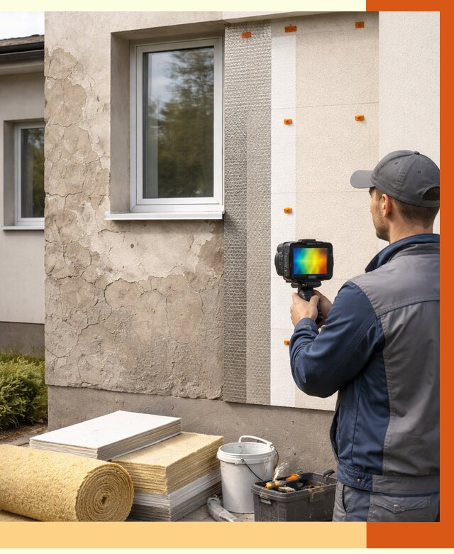 Тепловизионное обследование фасада в Ухте от 4556 руб. под ключ | ТепломастерХта