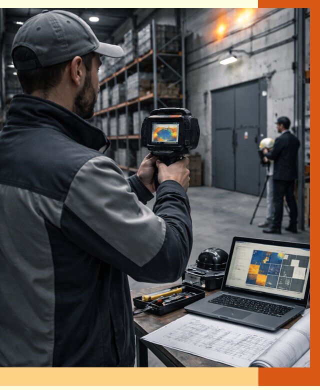 Тепловизионное обследование склада в Ухте от 6581 руб. | ТепломастерХта