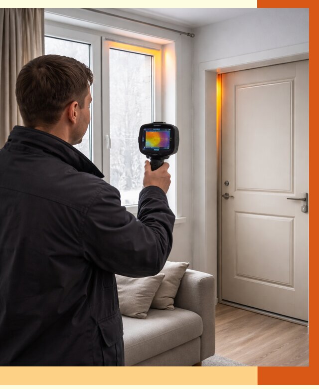 Тепловизионное обследование окон и дверей в Ухте от 4556 руб. | ТепломастерХта
