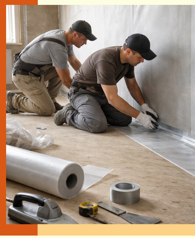 Монтаж пароизоляции для дома и помещений в Ухте