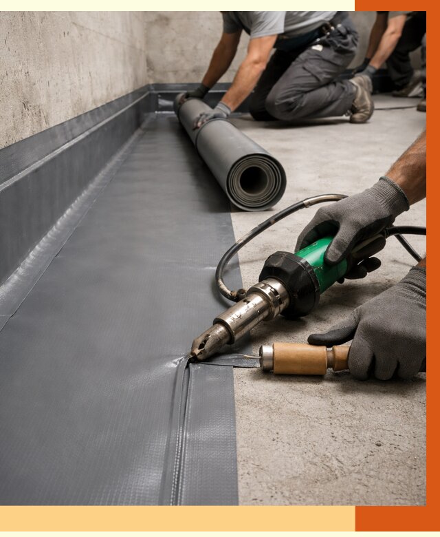 Монтаж гидроизоляционной мембраны в Ухте от 1007 руб/м2 | ТепломастерХта