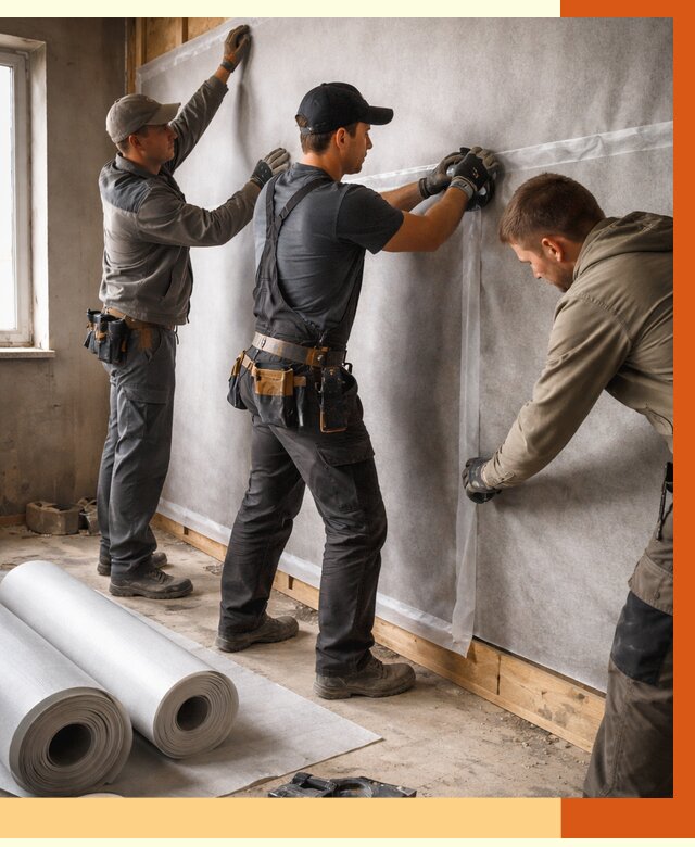 Монтаж ветроизоляции в Ухте от 4556 руб./м2 — профессионально | ТепломастерХта