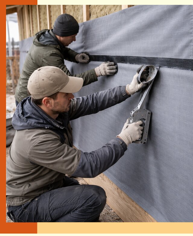 Монтаж ветроизоляции зданий и конструкций в Ухте