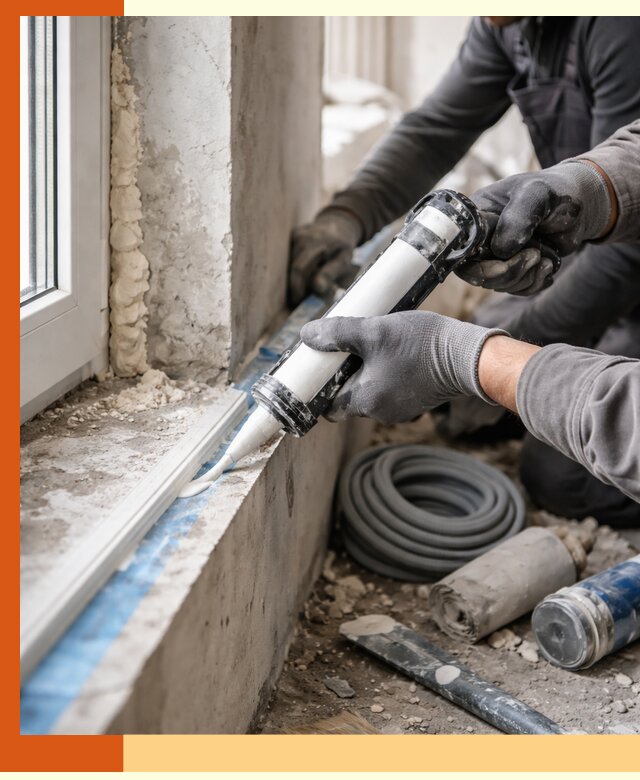 Герметизация стыков и примыканий зданий в Ухте